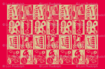 Retro Kitchen (Advertising) ~ Tea Towel **FOR LINEN**
