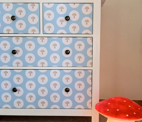 Woodland Magic Mushroom Blue