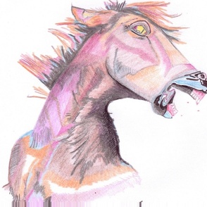 Fighting horse