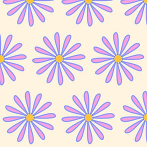 pink large flower on tangerine