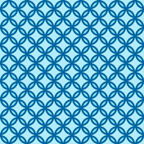 circles diamonds ocean blue