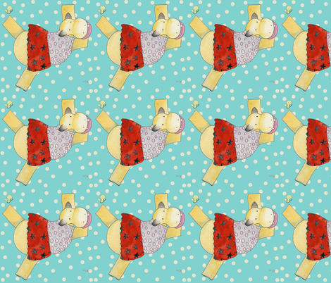 hippo_2 fabric by birdybouy on Spoonflower - custom fabric