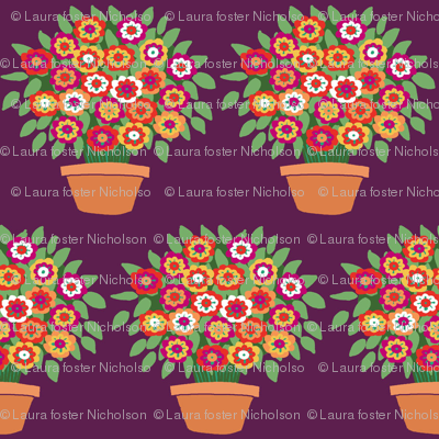 small plum flowerpot