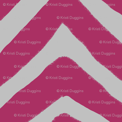 Burgundy and Grey Chevron