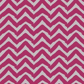 Burgundy and Grey Chevron