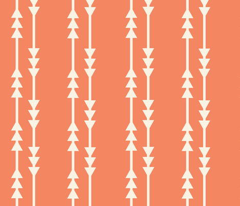 Arrows in Coral fabric by shastafeltman on Spoonflower - custom fabric