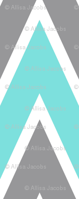 Aqua Chevron Stripe