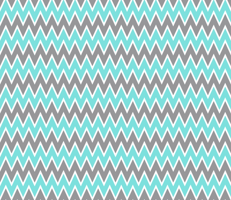 Aqua Chevron Stripe fabric by allisajacobs on Spoonflower - custom fabric