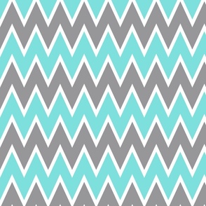 Aqua Chevron Stripe