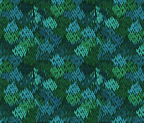 stitch_works water garden fabric by glimmericks on Spoonflower - custom fabric