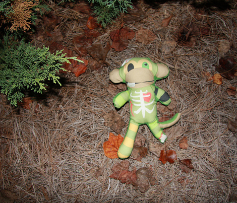 Zombie Monkey Plush Doll