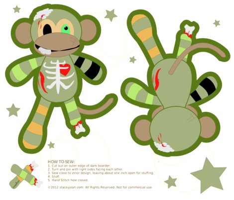 Rspoonflower-zombiemonkey