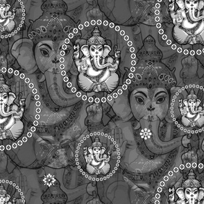 Big Mono Bejewelled Ganesh