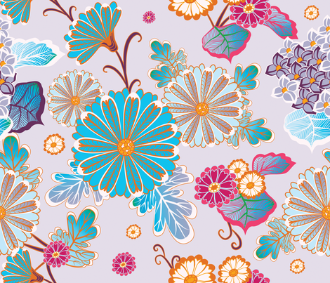 Flowers 3 fabric by milenagaytandzhieva on Spoonflower - custom fabric