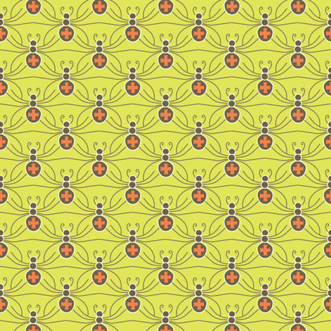 A Web of Black Widows - neon fabric by kayajoy on Spoonflower - custom fabric