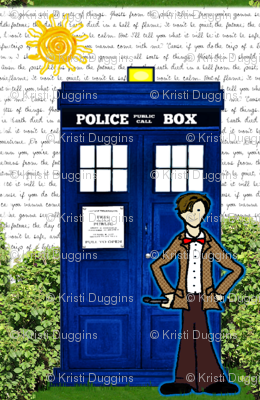 Doctor Who Inspired TARDIS and Matt Smith Toile