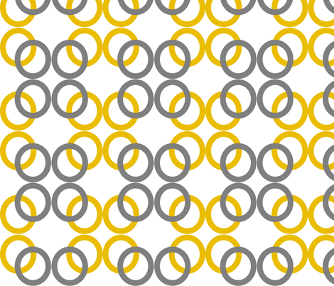 Mustard_Gray_Circles fabric by reganraff on Spoonflower - custom fabric