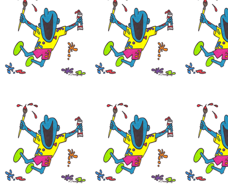Too Much Fun - Painting fabric by lfreud on Spoonflower - custom fabric