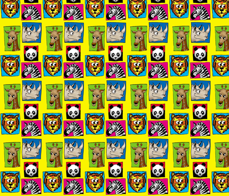 Zany Zoo fabric by lfreud on Spoonflower - custom fabric