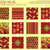 holly et al (holiday cocktail napkin set)