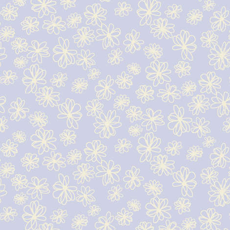 modest daisy flower_c2 fabric by paintedstudio on Spoonflower - custom fabric