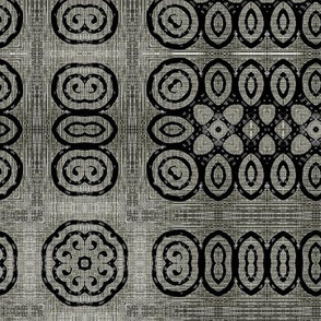 Ikat Charcoal Primitive Weave