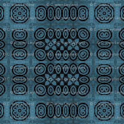Blue Block Print