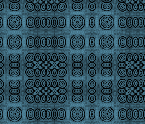 Blue Block Print