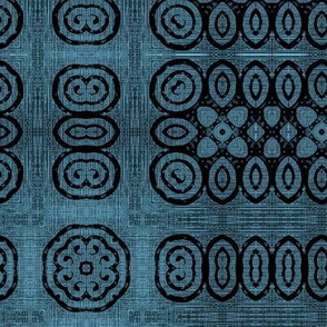 Blue Block Print