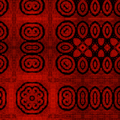 Ikat Crimson Red Primitive Weave 