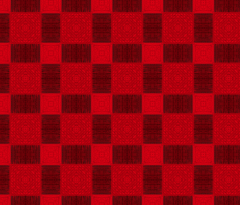 Ikat Plaid Weave in Red