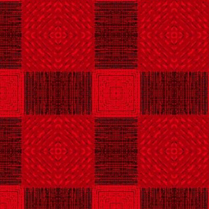 Ikat Plaid Weave in Red