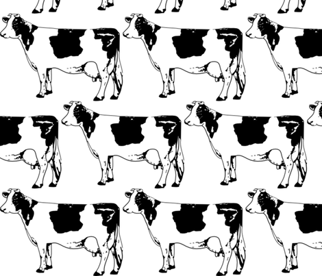 Moo Cow Boogie fabric by dreamskyart on Spoonflower - custom fabric