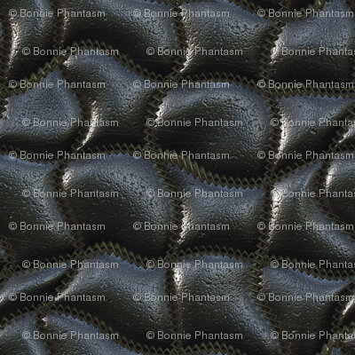 Wave-quilted leather