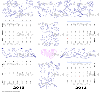 2013 Jacobean Calendar 