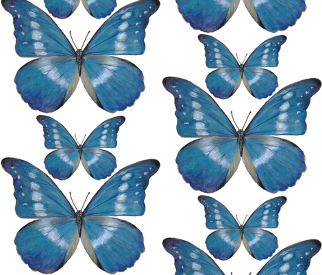 15x15_Blue_Butterfly_Decal fabric by angelaanderson on Spoonflower - custom fabric