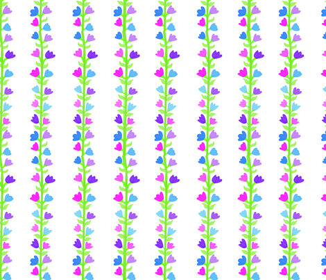 Field of Flower Stripes on a White Background fabric by brandymiller on Spoonflower - custom fabric