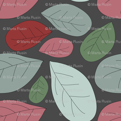 retro leaves
