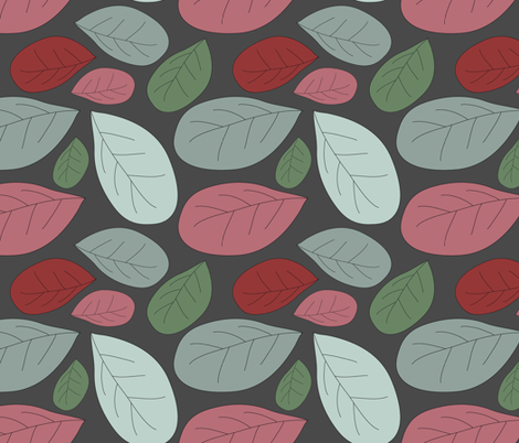 retro leaves fabric by kociara on Spoonflower - custom fabric
