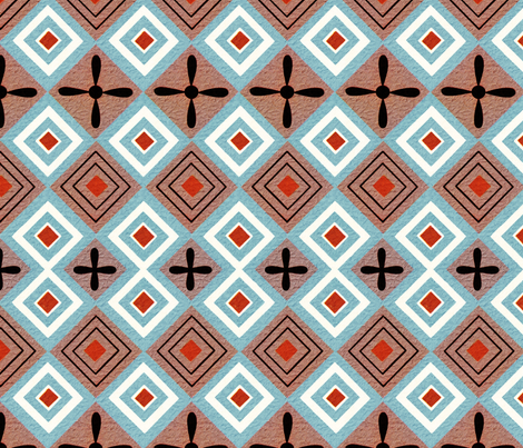 Egyptian wallpaper fabric by unseen_gallery_fabrics on Spoonflower - custom fabric
