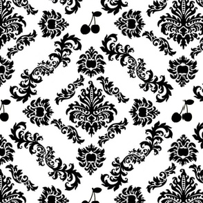 Cherry Damask Wallpaper (small)