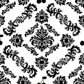 Cherry Damask Wallpaper (large)