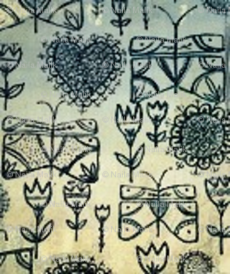 Butterfly/florals