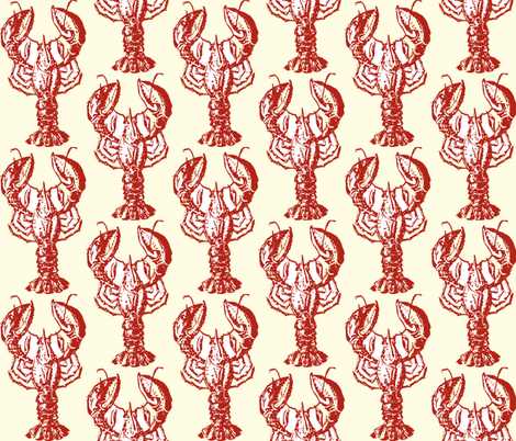 Lobster fabric by icarpediem_ on Spoonflower - custom fabric