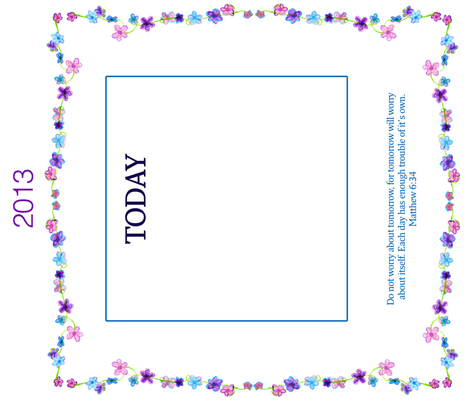 Don't Worry 2013 Calendar fabric by chickie on Spoonflower - custom fabric