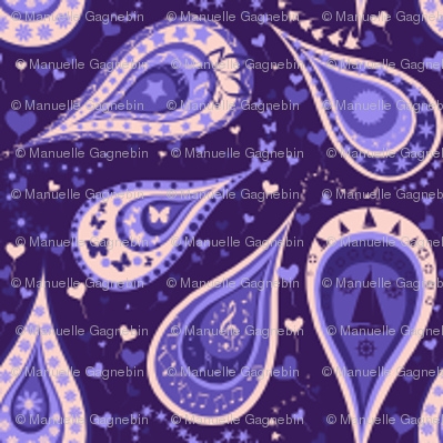 Cachemire rose bleue