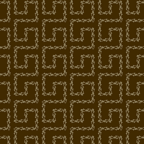 Armadillo Greek Key - Brown fabric by maplewooddesignstudio on Spoonflower - custom fabric