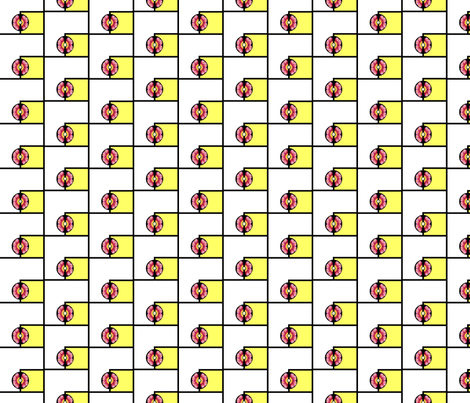 Mondrian_flowers fabric by bosun on Spoonflower - custom fabric