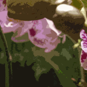 Huge Orchids for a Blue Lady