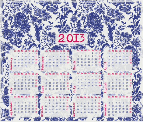 2013_calendar fabric by leitmotifs on Spoonflower - custom fabric